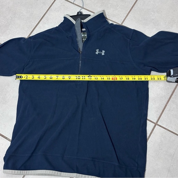 Under Armour Men Half Zip Sweater Navy Blue Size Large. - Picture 5 of 6